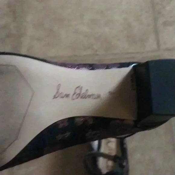 Sam Edelman Floral Mary Jane Shoes Size 7 - Picture 4 of 4